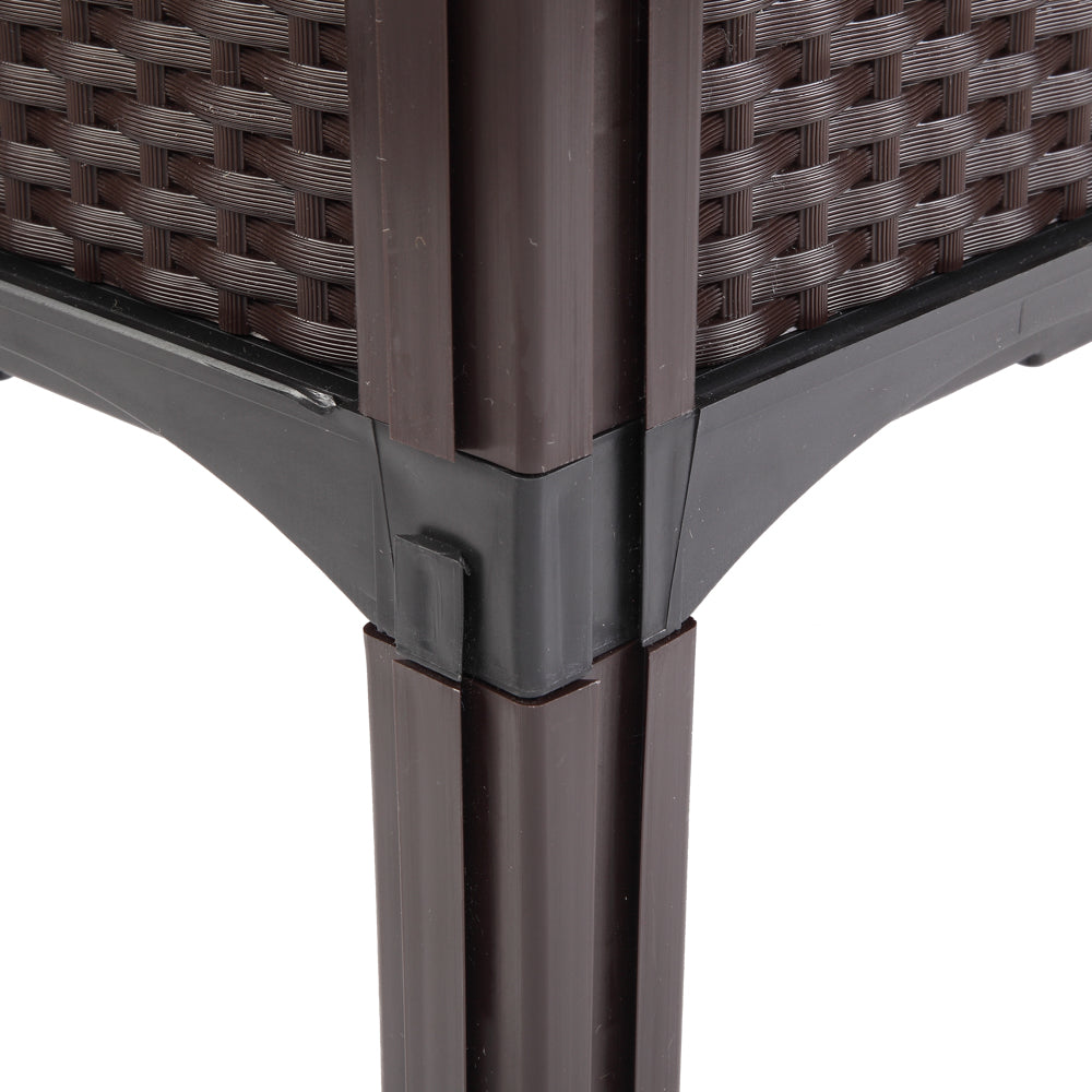 2PCS Brown Free Splicing Injection Molded Planter Box