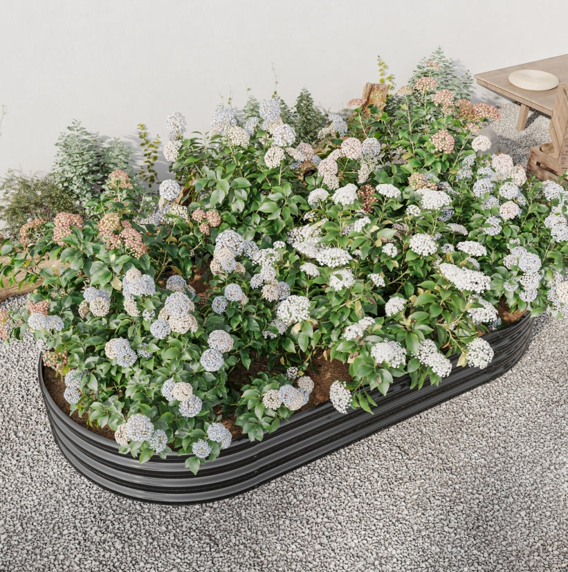 Oval Metal Elevated Garden Bed