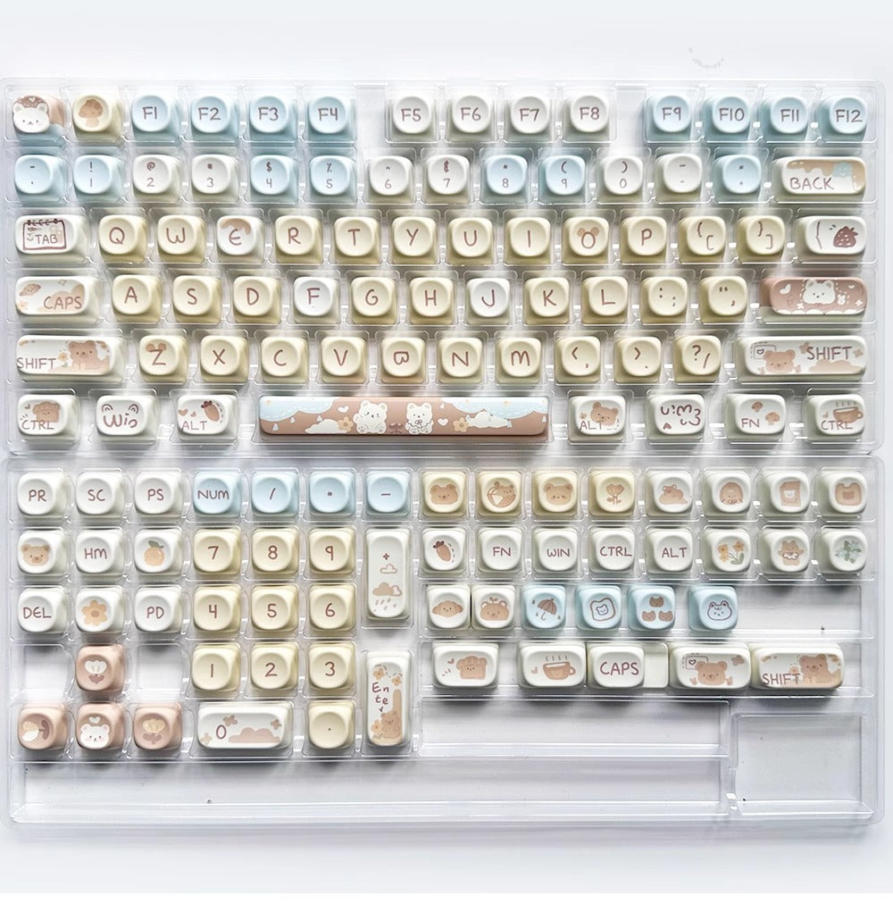Milk Tea Little Bear Mechanical Keyboard Keycaps