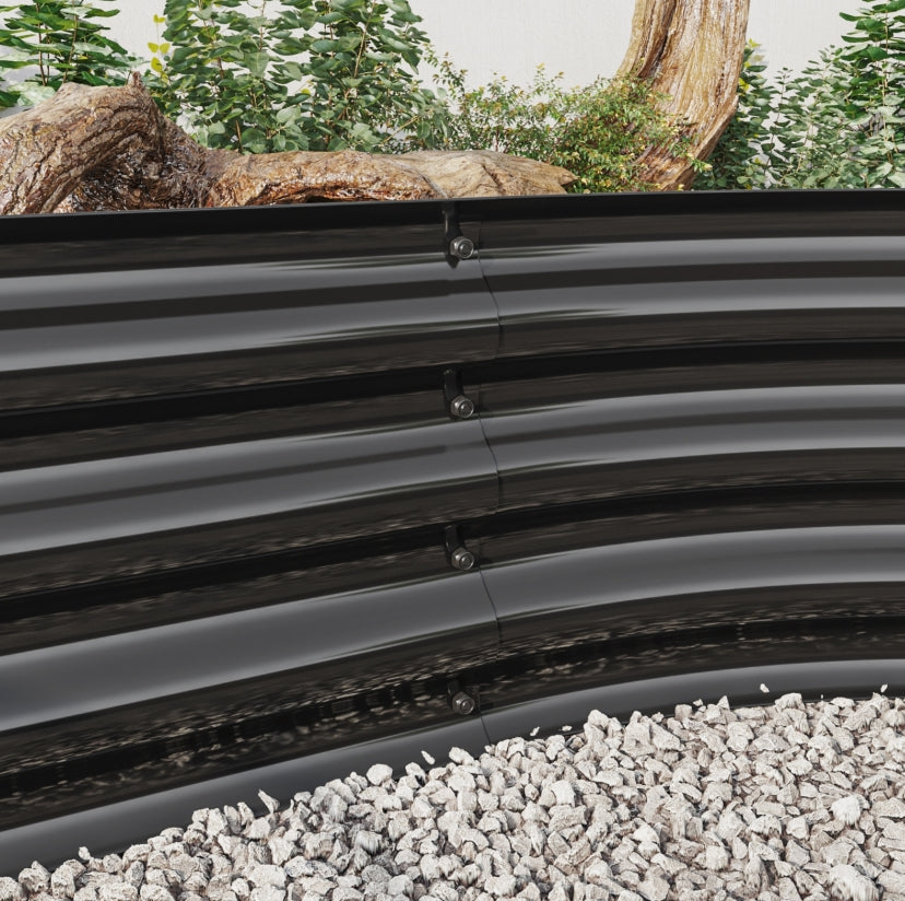 Oval Metal Elevated Garden Bed