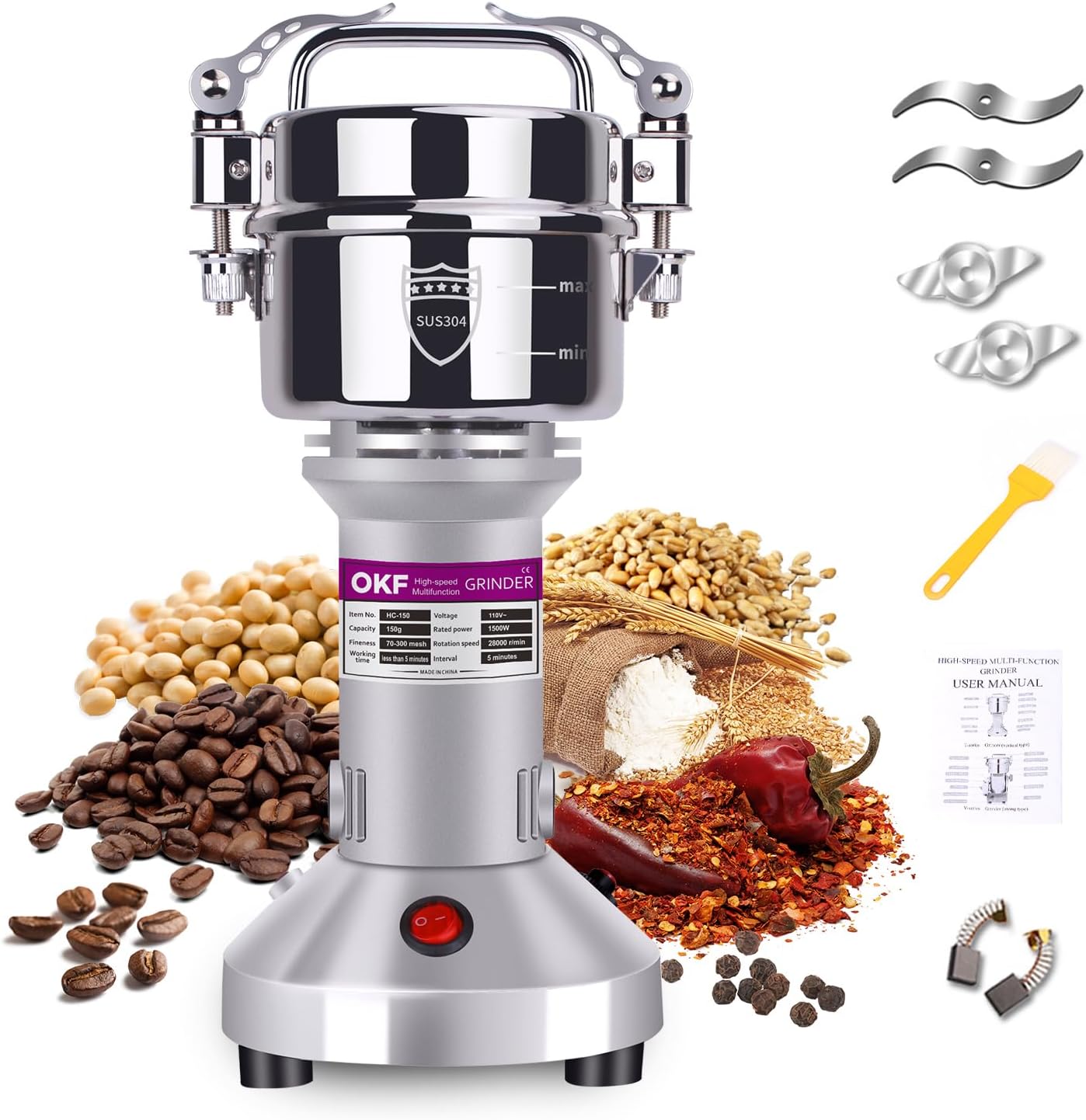 150g Grain Mill Grinder