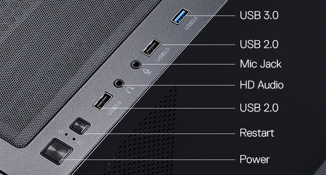 Redragon GC218M Gaming Back-Mounted PC Case with 2 x 120mm Fans & High Airflow Panel – M-ATX Chassis