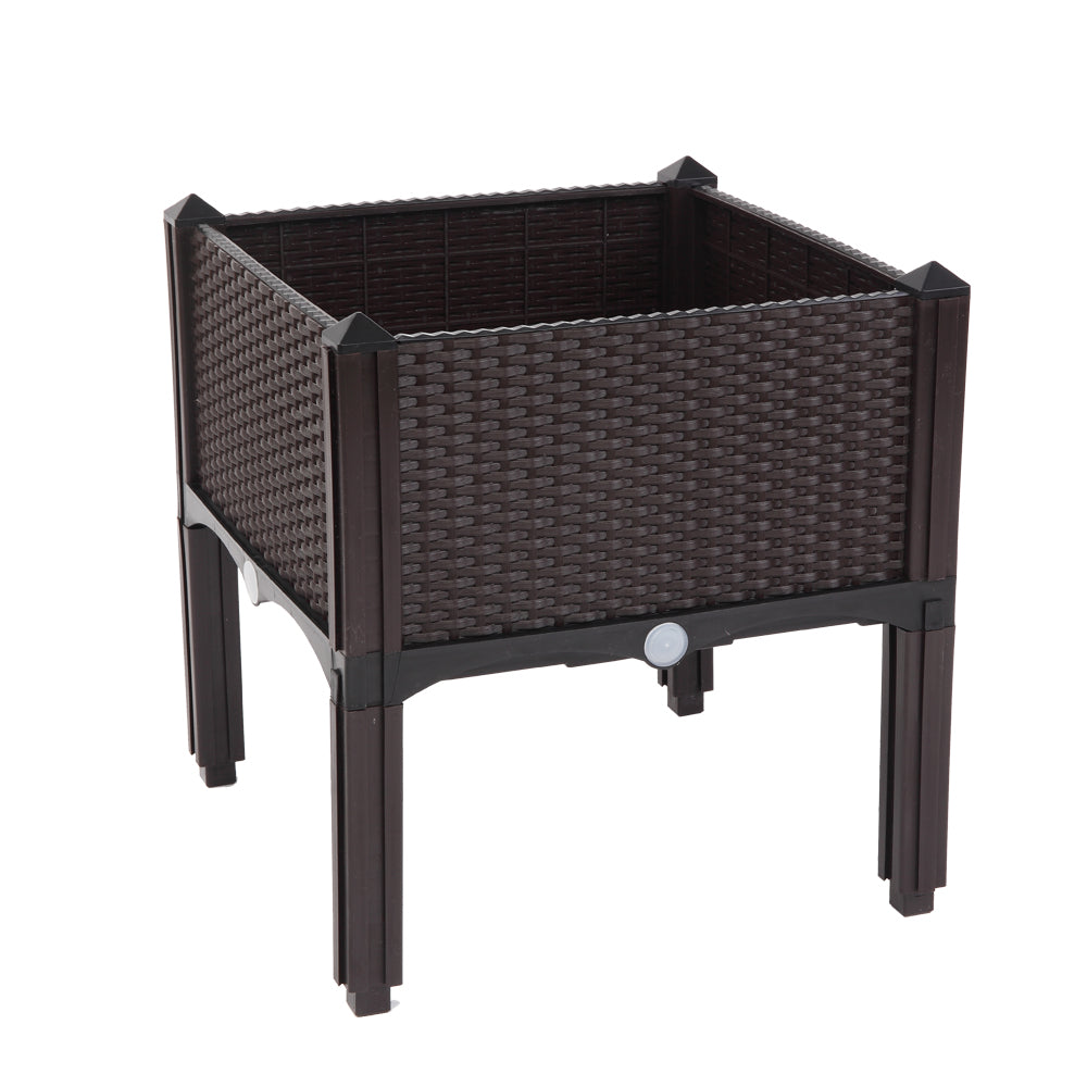 2PCS Brown Free Splicing Injection Molded Planter Box