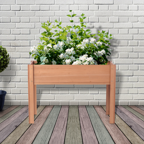 Raised Garden Bed With Legs, Elevated Wooden Planter Box For Outdoor Plants Flowers Fruits Vegetable Herb Growing