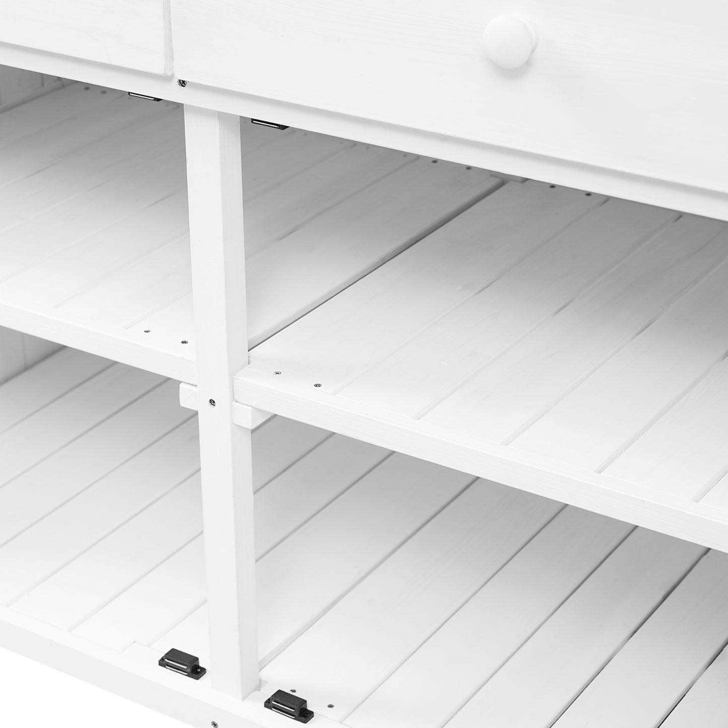 TOPMAX 65in Garden Potting Bench, Fir Wood With Storage, Drawer & Cabinet