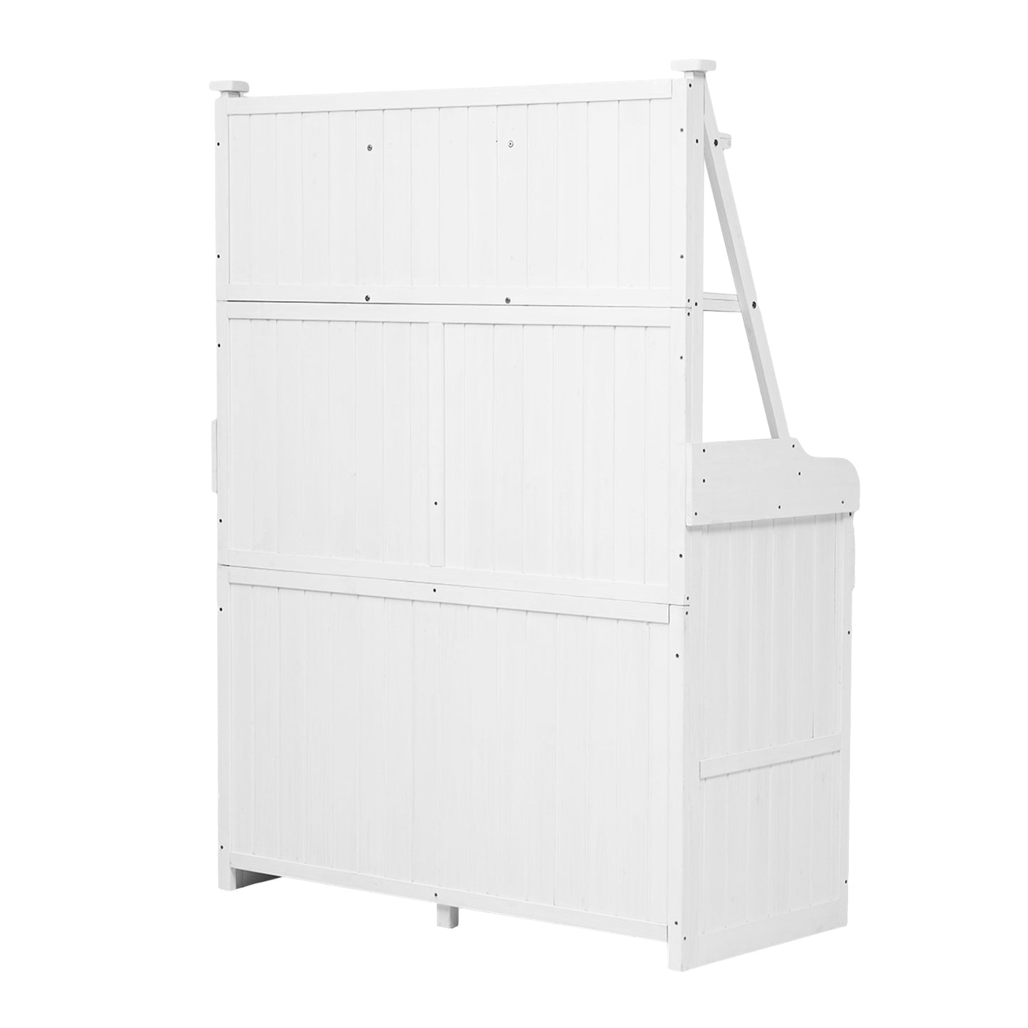 TOPMAX 65in Garden Potting Bench, Fir Wood With Storage, Drawer & Cabinet