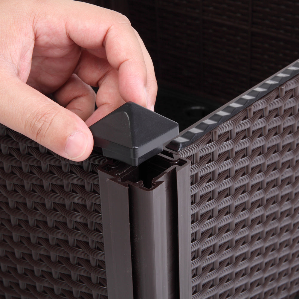 2PCS Brown Free Splicing Injection Molded Planter Box