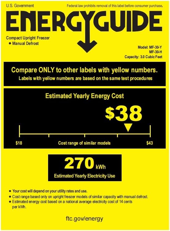 Euhomy 3.0 Cu Ft Upright Freezer