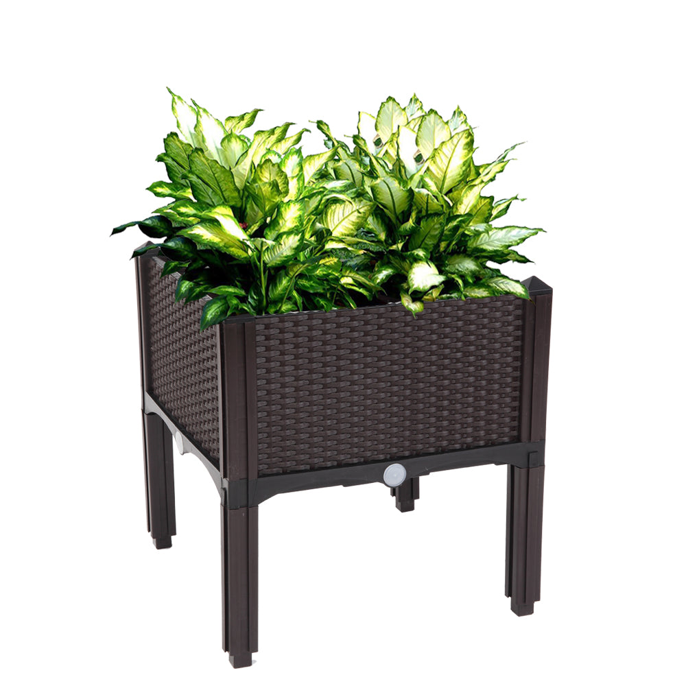 2PCS Brown Free Splicing Injection Molded Planter Box