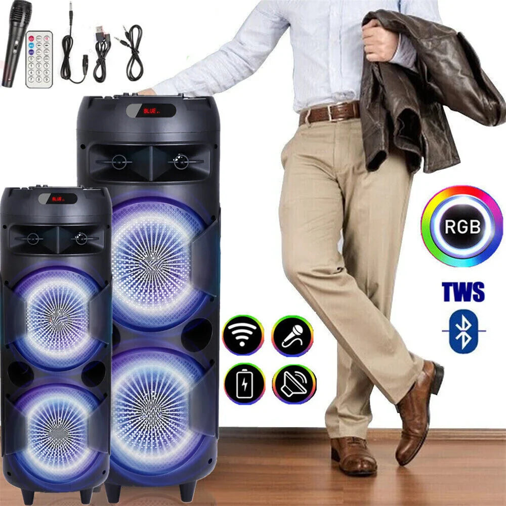 6000W wireless Bluetooth party speaker with subwoofer and powerful bass