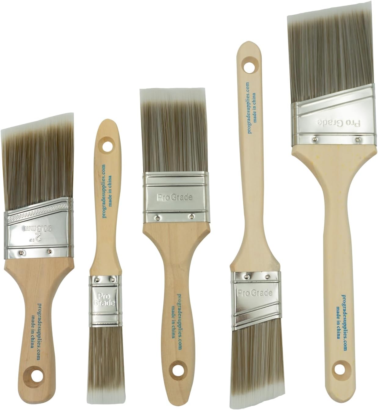 5-piece pro grade paint brushes
