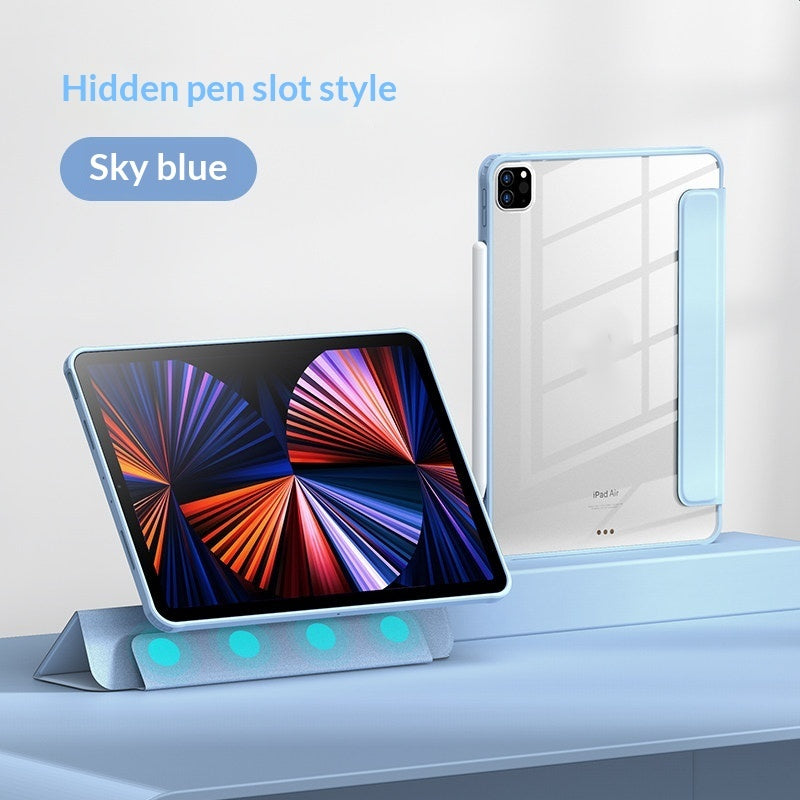 Transparent Magnetic Protective Case For IPad Pro With Pen Slot
