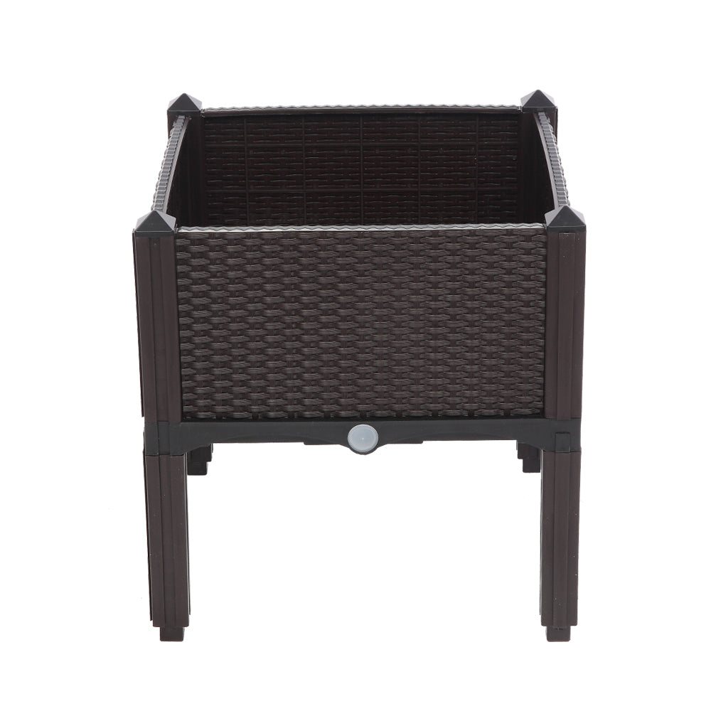 2PCS Brown Free Splicing Injection Molded Planter Box