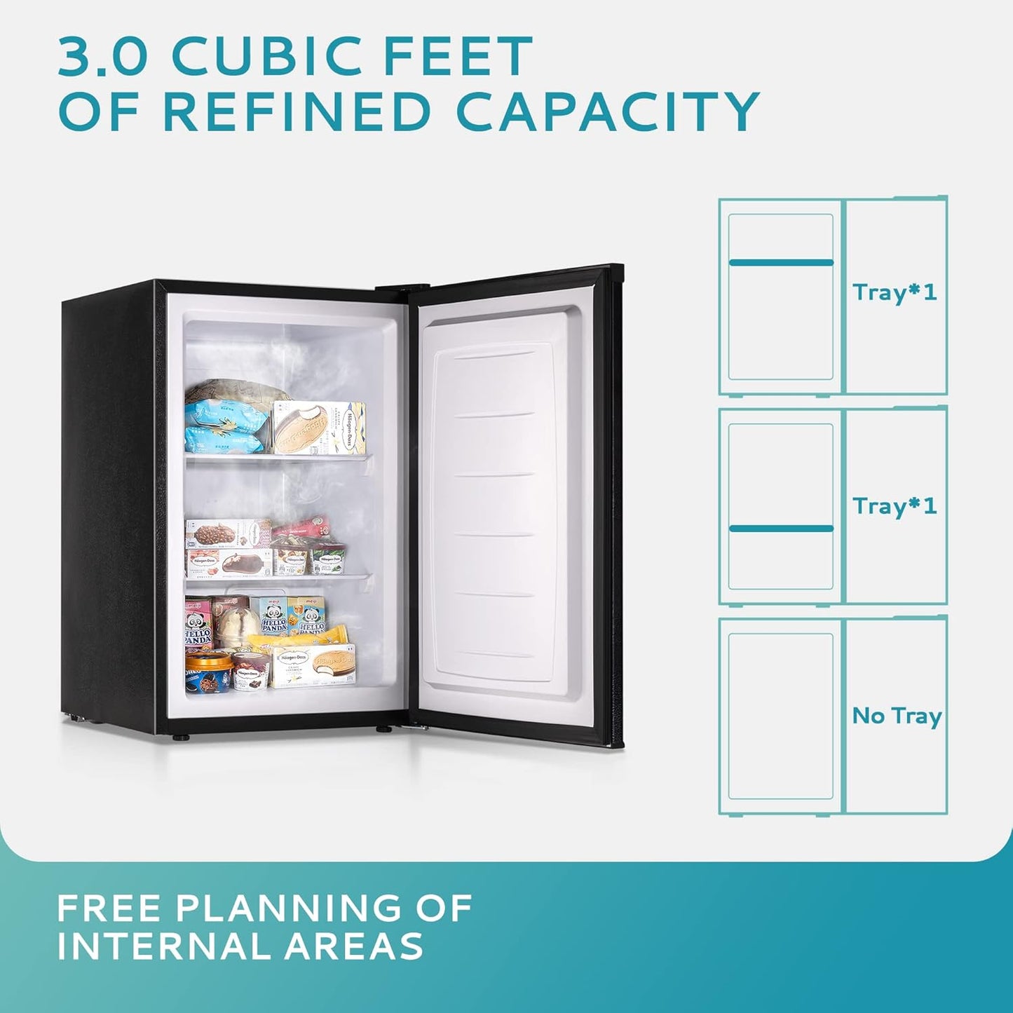 Euhomy 3.0 Cu Ft Upright Freezer