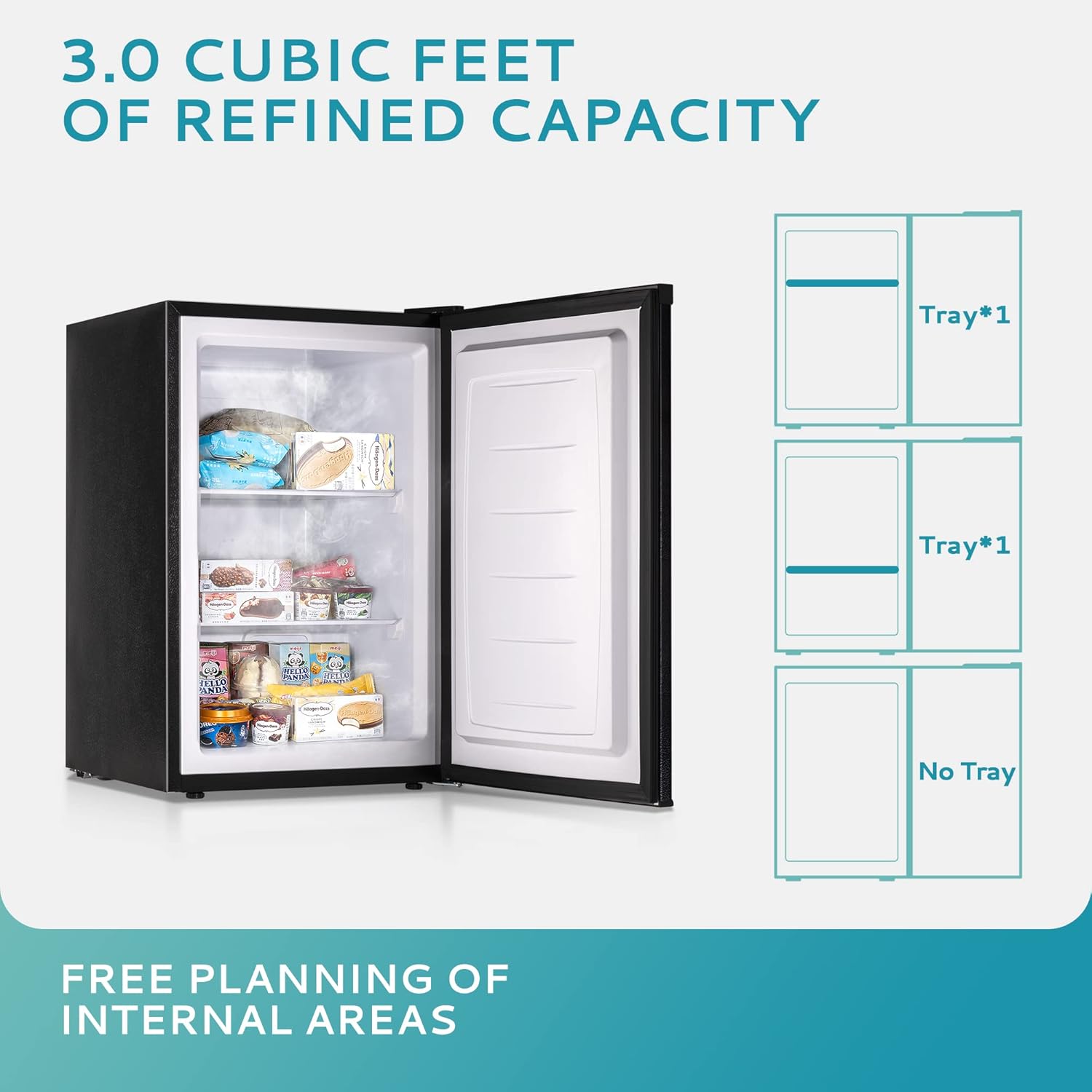 Euhomy 3.0 Cu Ft Upright Freezer