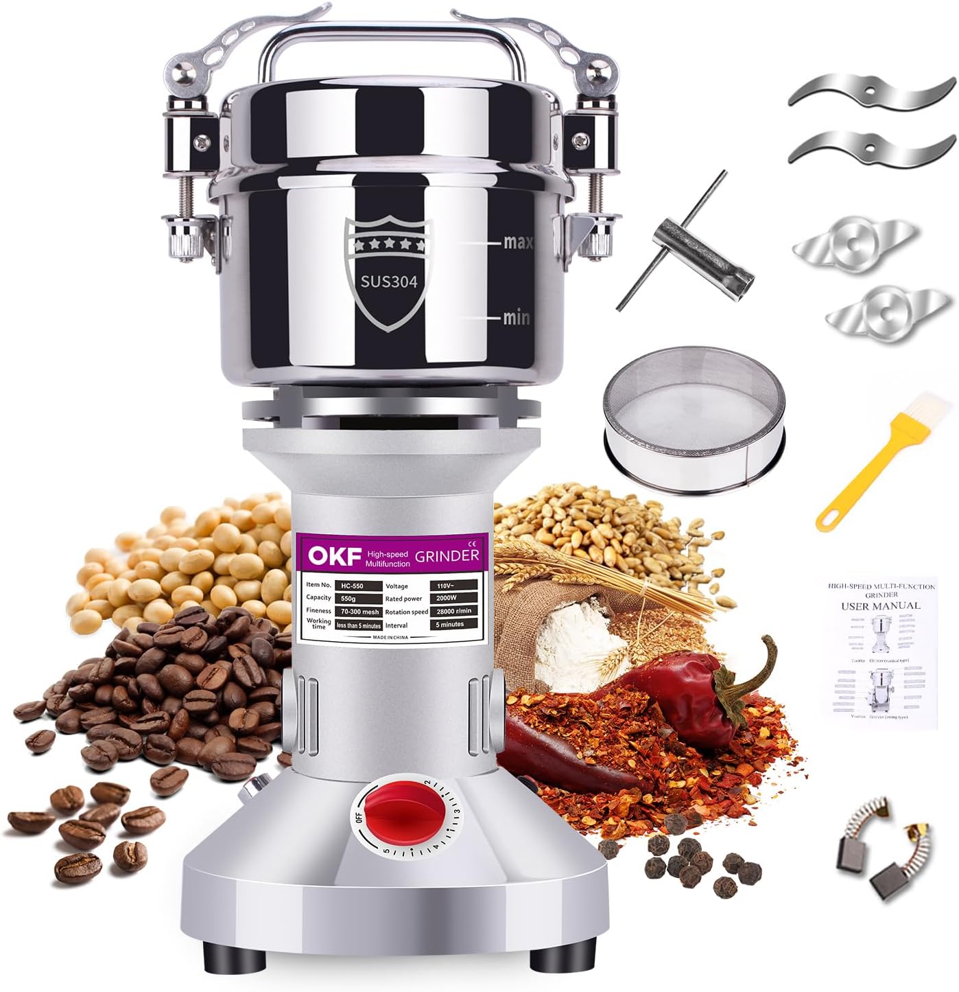 150g Grain Mill Grinder