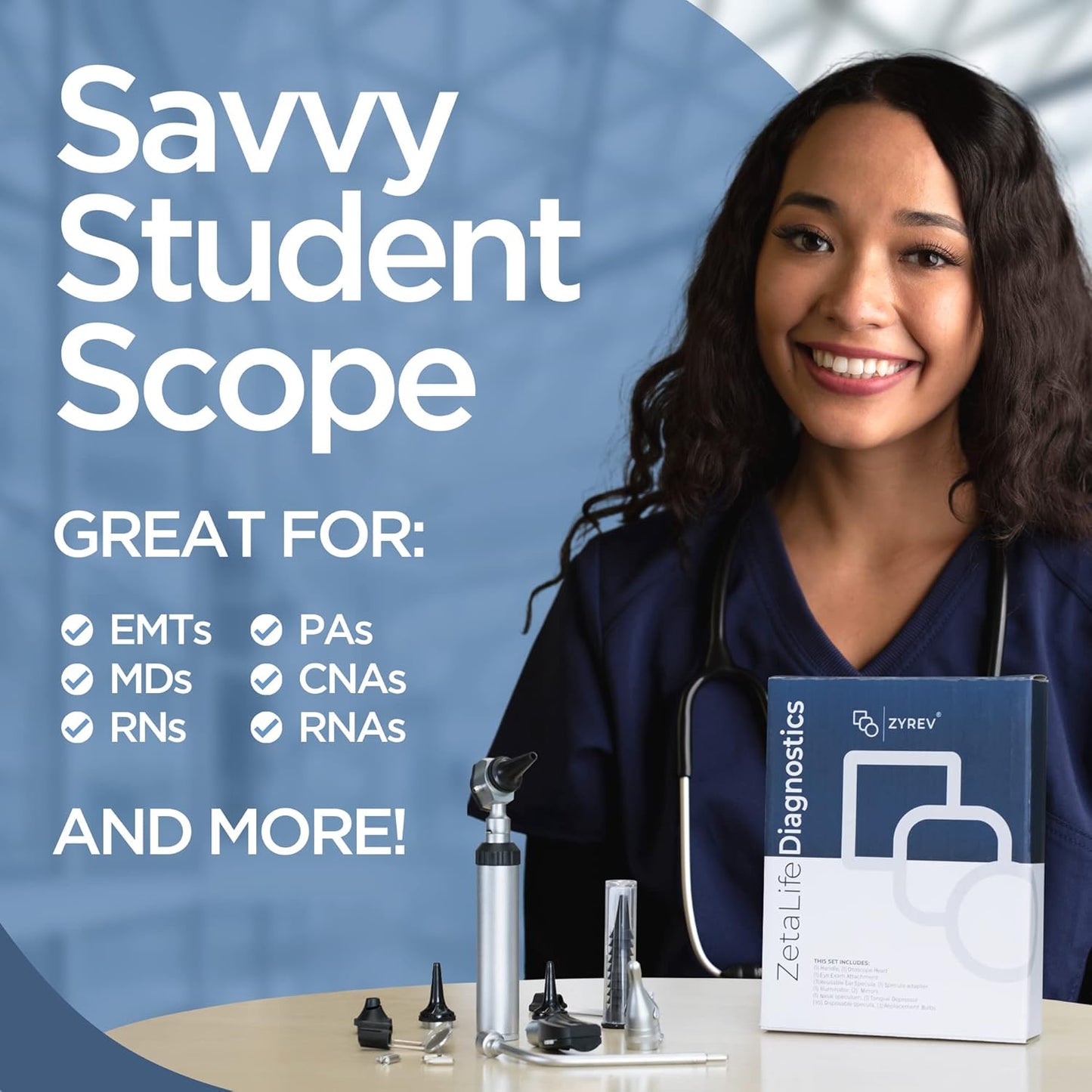 Zyrev Otoscope Ophthalmoscope Diagnostic Kit