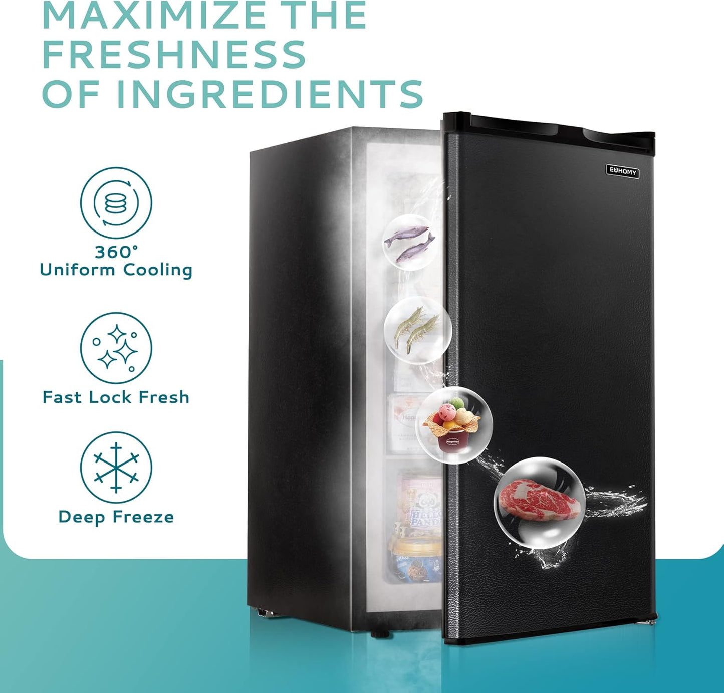 Euhomy 3.0 Cu Ft Upright Freezer