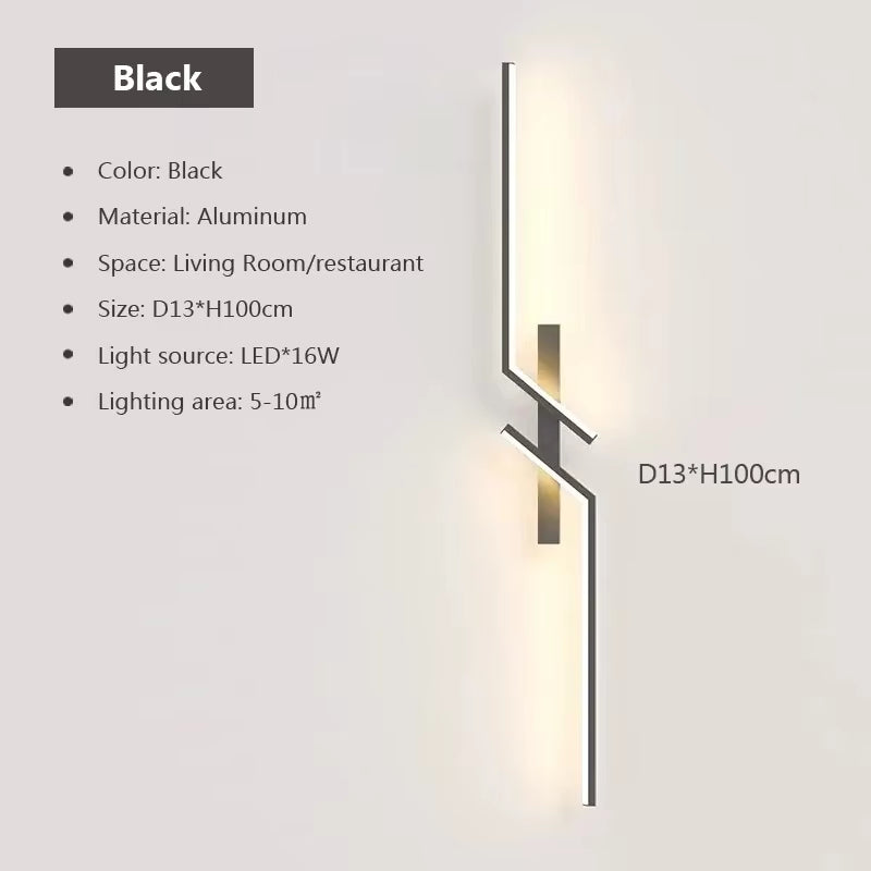 Sleek LED Wall Lamp for Bedroom and Living Room Decor