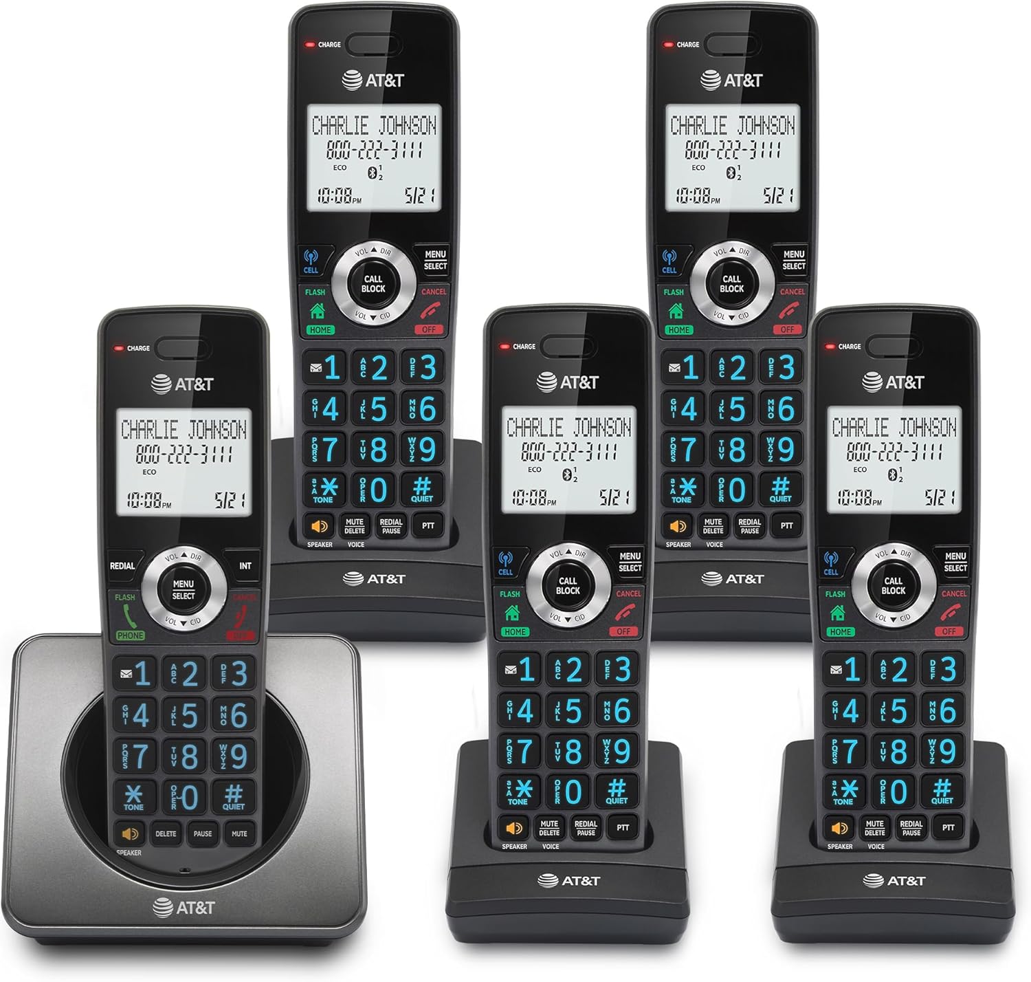 AT&T 2-Handset Cordless Phone with Call Block & ID