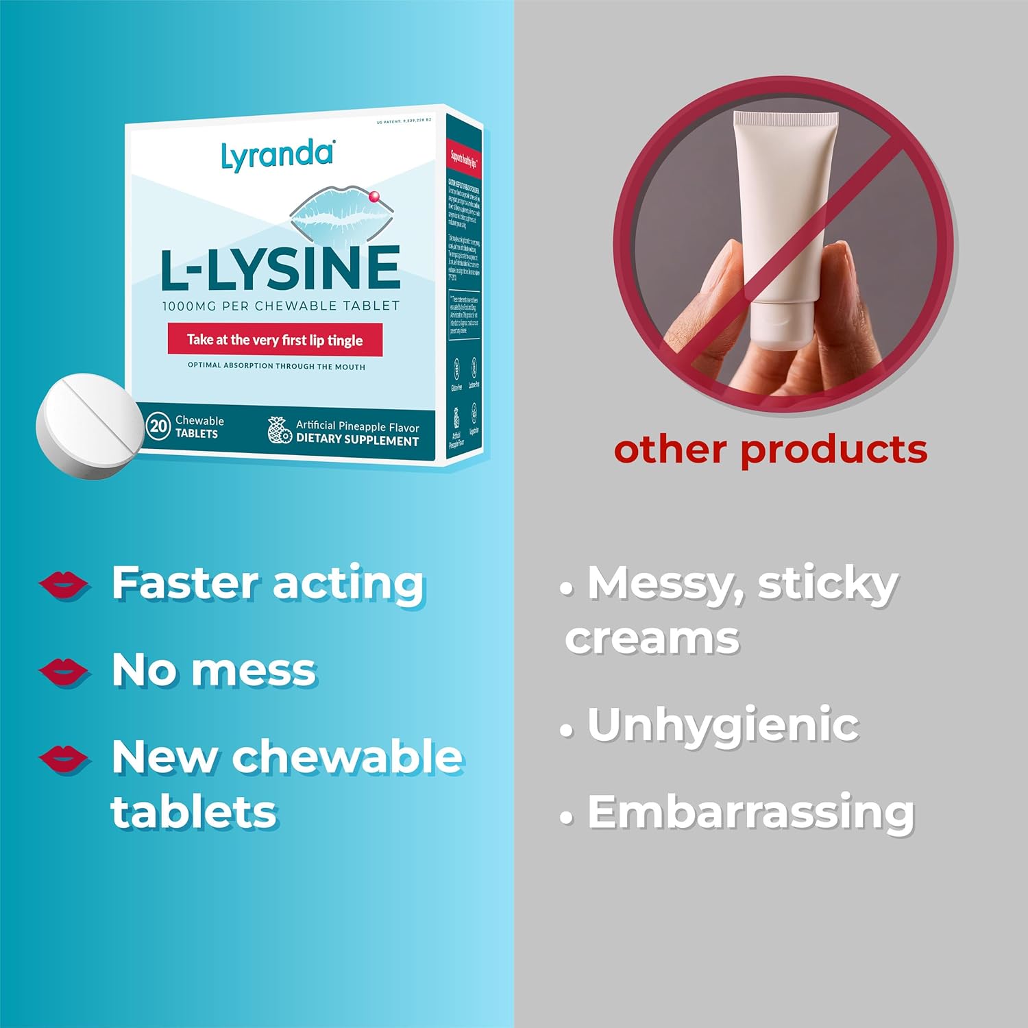 L-Lysine 1000mg Chewable
