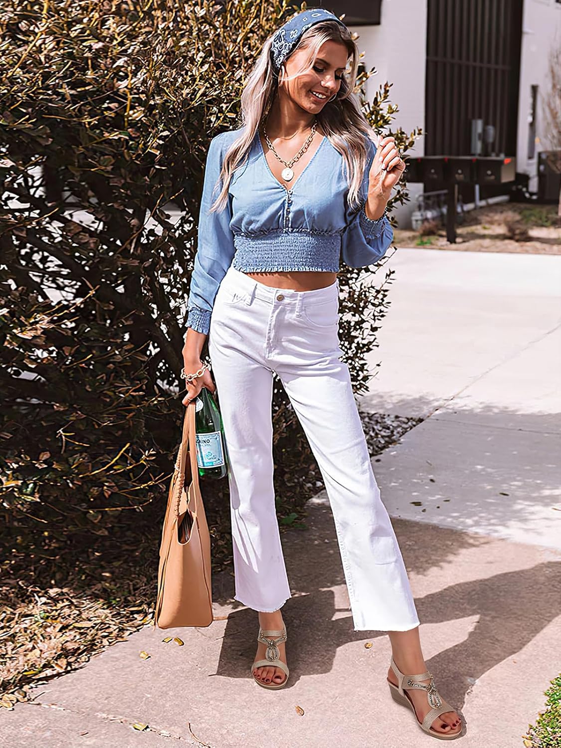 SHIBEVER Wedge Sandals