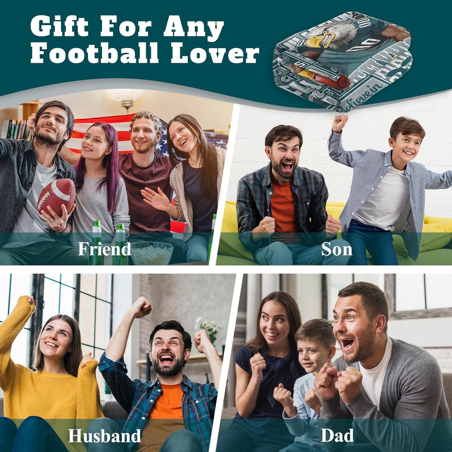 Football Throw Blanket