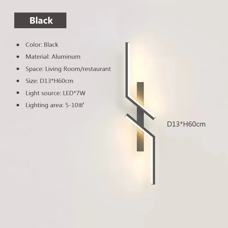 Sleek LED Wall Lamp for Bedroom and Living Room Decor