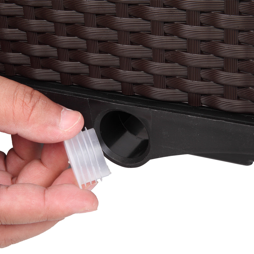 2PCS Brown Free Splicing Injection Molded Planter Box