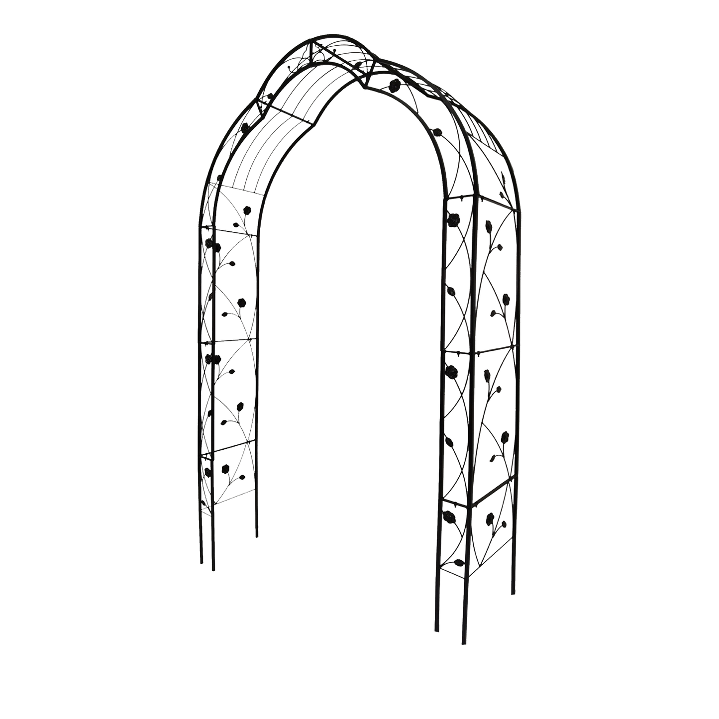 Metal Garden Arch Assemble Freely With 8 Styles Arbor Trellis Climbing Plants Outdoor
