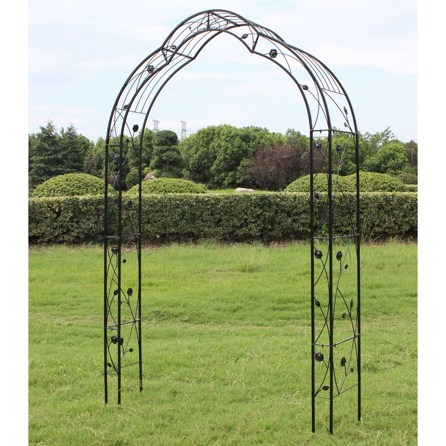 Metal Garden Arch Assemble Freely With 8 Styles Arbor Trellis Climbing Plants Outdoor