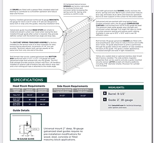 DuroSteel 8x8 metal roll-up door hardware