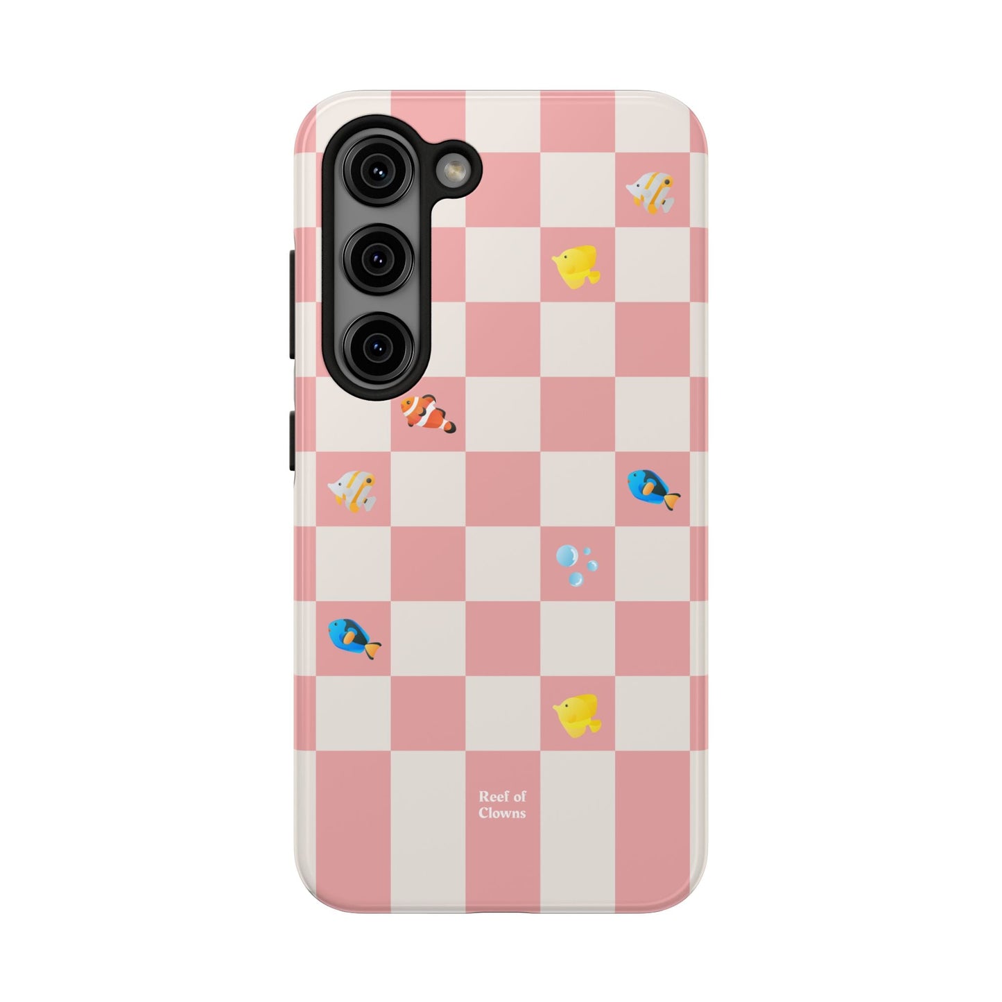 Reef of Clowns Checkerboard (Pinktide) Phone Case