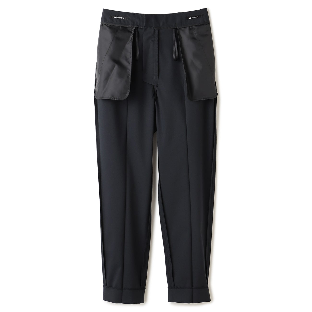 Women's Navy Water Repellent Cropped Stretch Pants