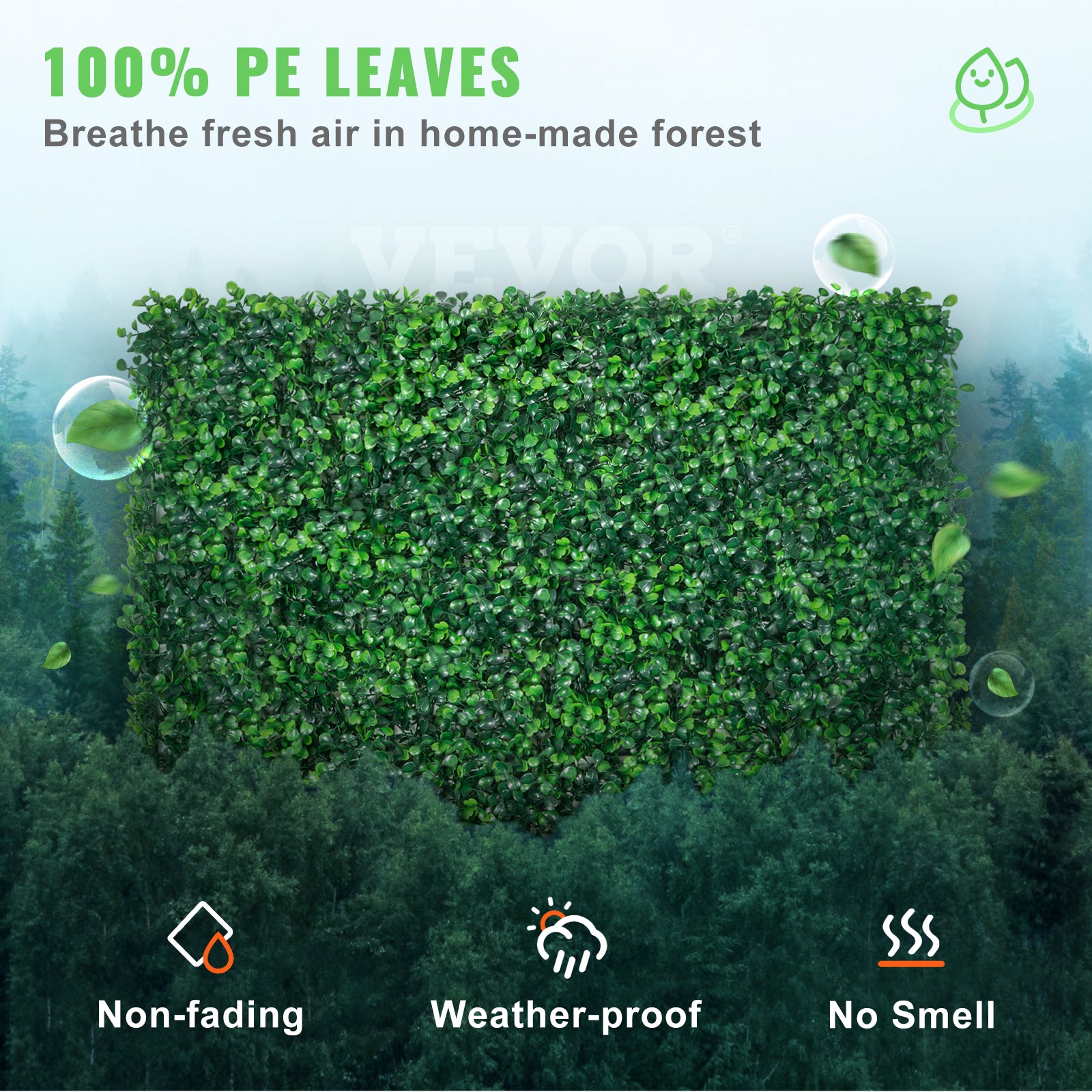 Artificial grass wall panels for indoor and outdoor green decor