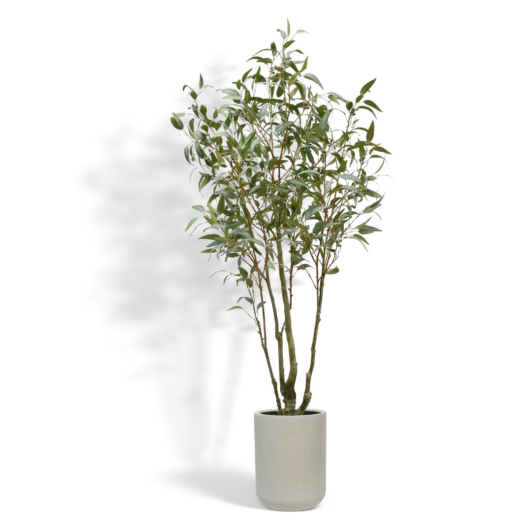Artificial willow eucalyptus tree for realistic indoor greenery décor