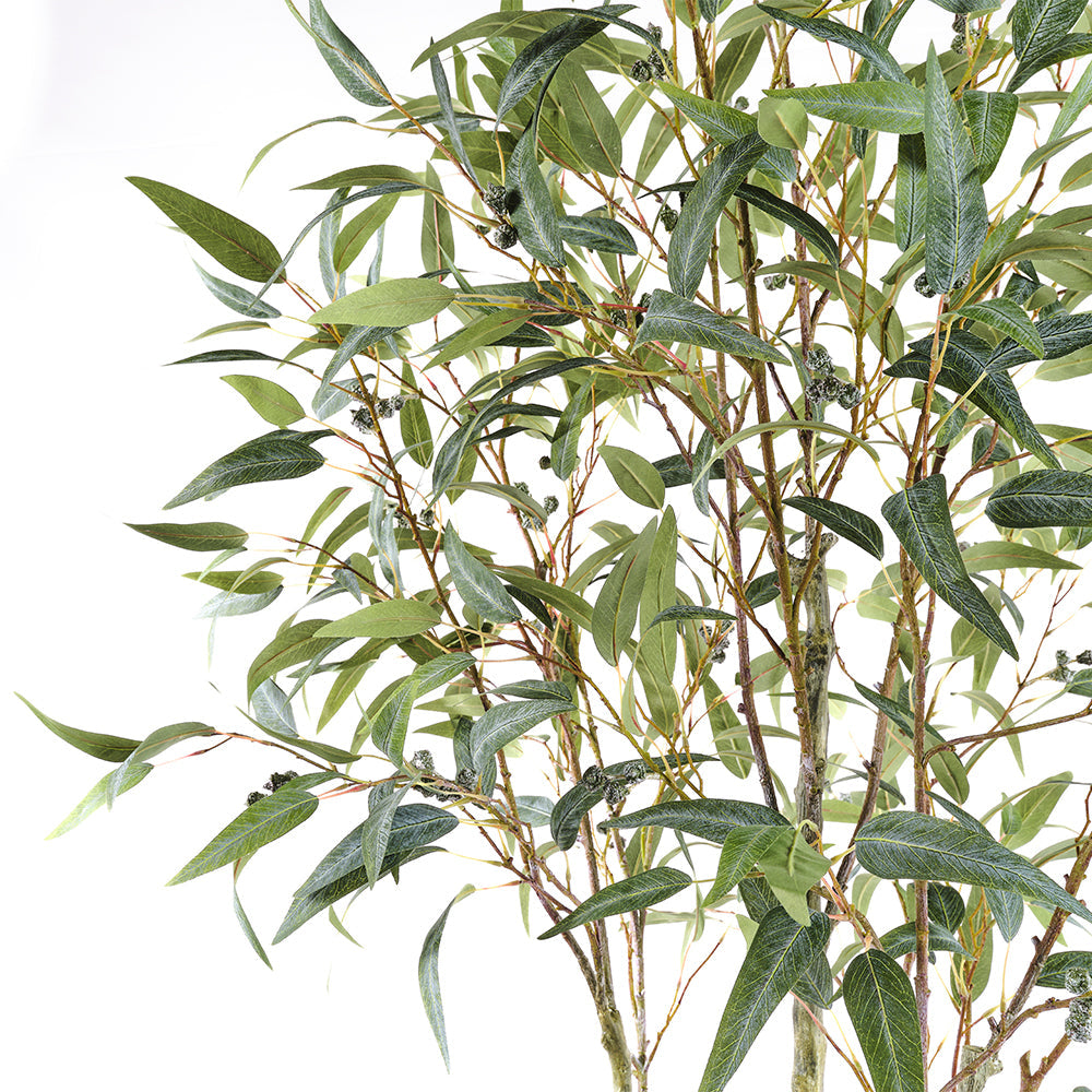 Artificial willow eucalyptus tree for realistic indoor greenery décor