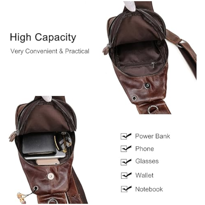 Men's Leather Sling Bag