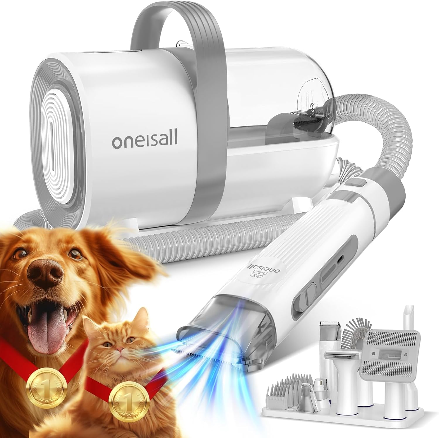 Dog Hair Vacuum & Dog Grooming Kit