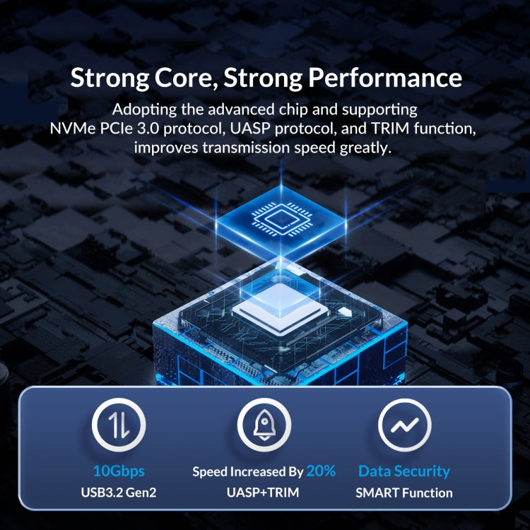 ORICO 10Gbps USB3.2 Gen2 Type-C M.2 NVMe/NGFF(SATA) Dual Protocol SSD Enclosure