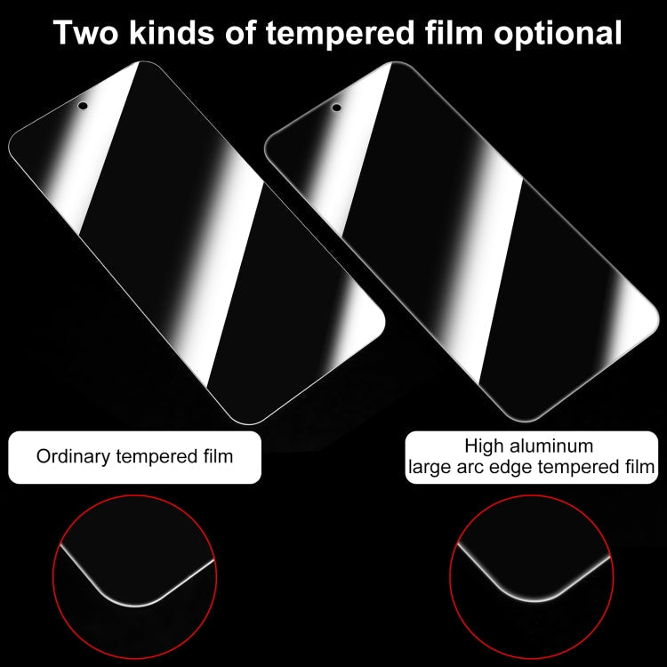 For iPhone 15 Plus / 15 Pro Max 50pcs 0.26mm 9H 2.5D High Aluminum Tempered Glass Film