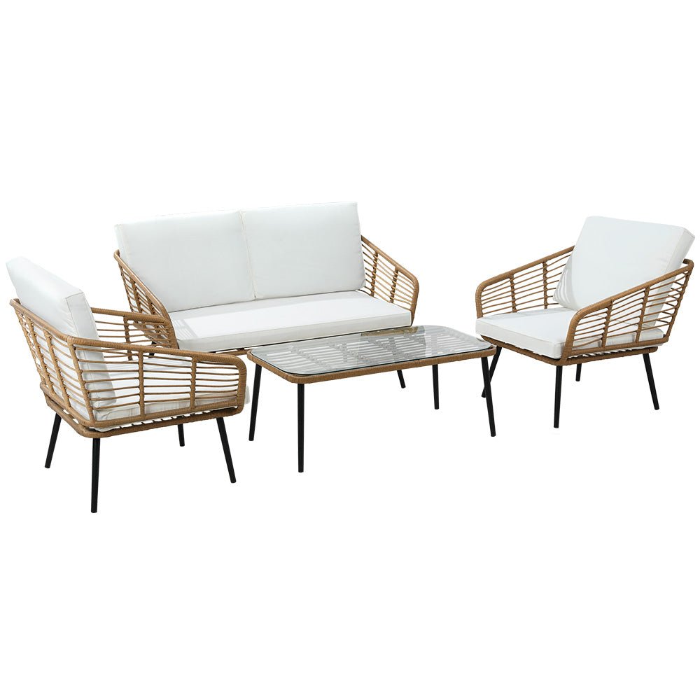 Gardeon 4‑Piece Rattan