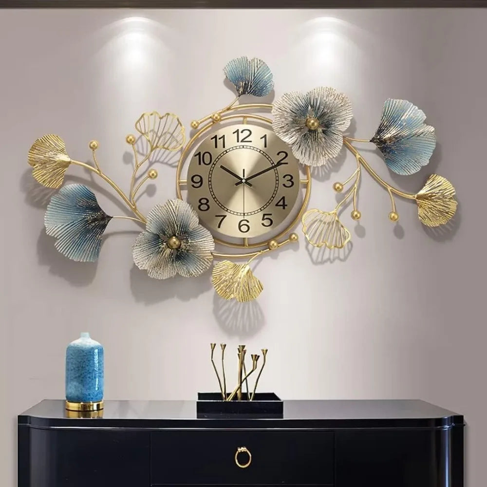 Ginkgo Metal Wall Clock
