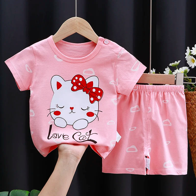 Mayzolla Baby Clothes Set – Casual Summer Vest and Shorts for Ages 1-3