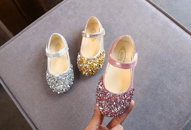 Destiny Baby Girls Glitter Dance Shoes Casual Sandals