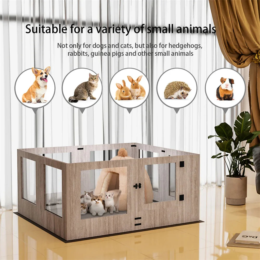 Heavy Duty Indoor Dog Playpen with Whelping Box for Puppies and Pets