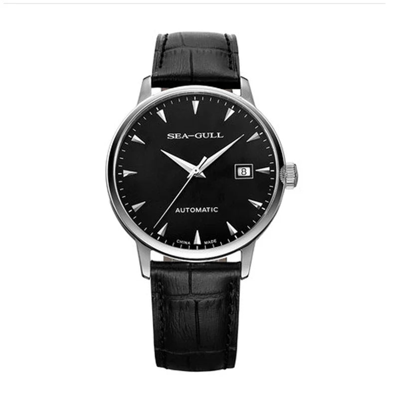 2023 Seagull Men's Mechanical Wristwatches Business Calendar Watch 50m Waterproof Leather Buckle Mens Watches  819.613