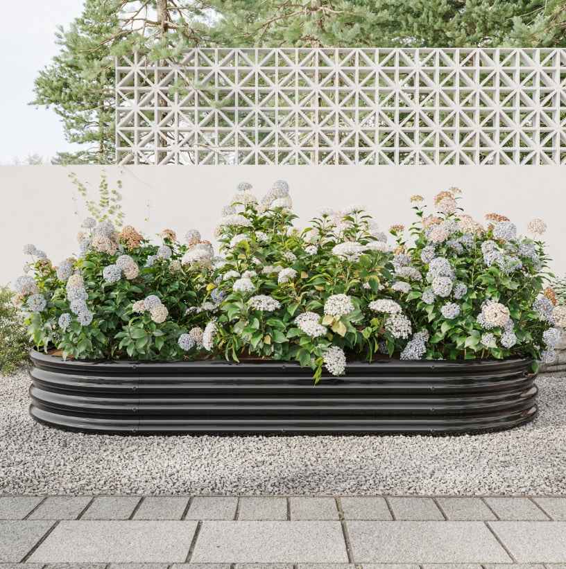 Oval Metal Elevated Garden