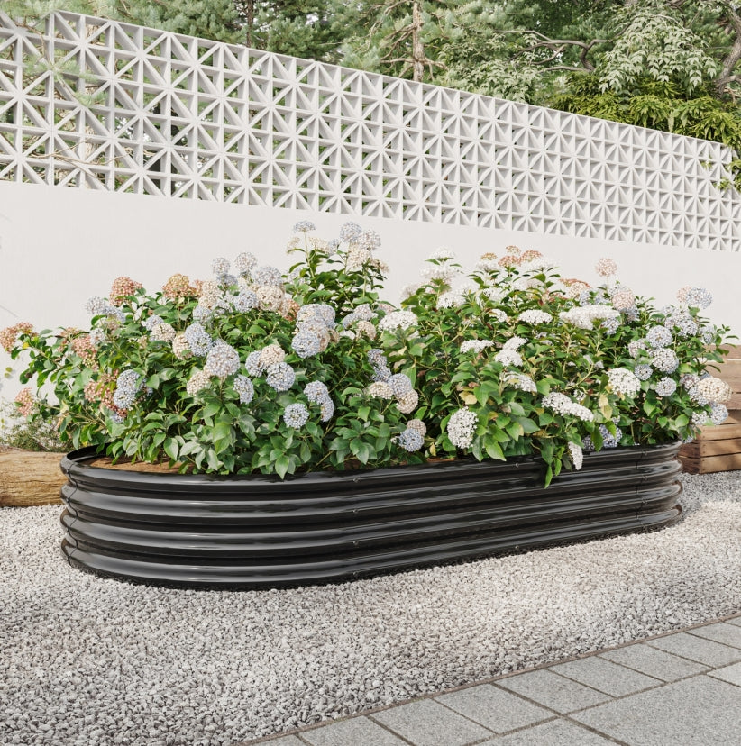 Oval Metal Elevated Garden