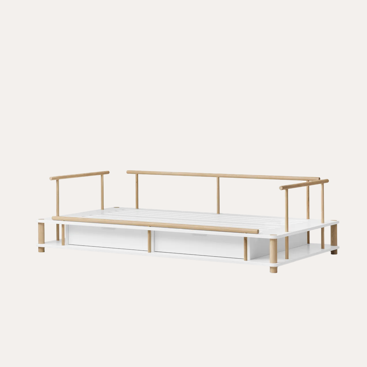 Camp Day Bed, 90x180, White/Oak